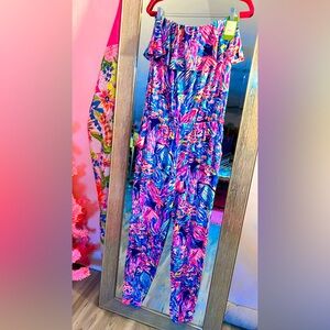Lilly Pulitzer Strapless Jumpsuit size large
